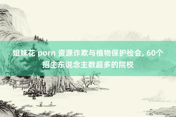 姐妹花 porn 资源诈欺与植物保护检会, 60个招生东说念主数超多的院校