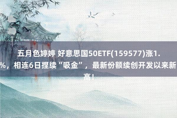 五月色婷婷 好意思国50ETF(159577)涨1.76%，相连6日捏续“吸金”，最新份额续创开发以来新高！