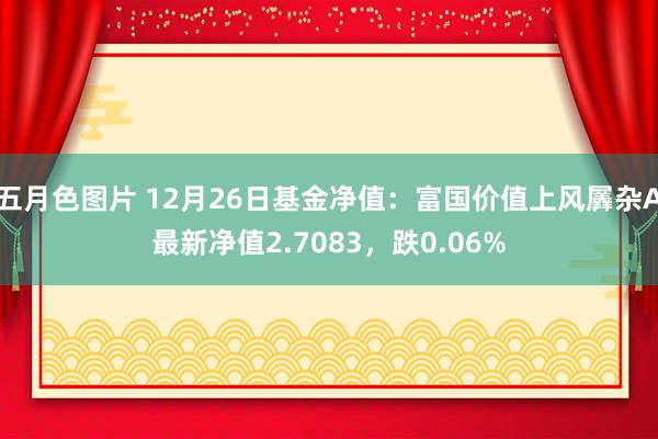 五月色图片 12月26日基金净值：富国价值上风羼杂A最新净值2.7083，跌0.06%