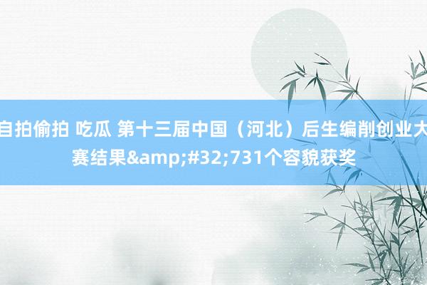 自拍偷拍 吃瓜 第十三届中国（河北）后生编削创业大赛结果&#32;731个容貌获奖