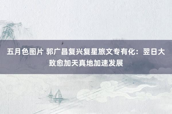 五月色图片 郭广昌复兴复星旅文专有化：翌日大致愈加天真地加速发展