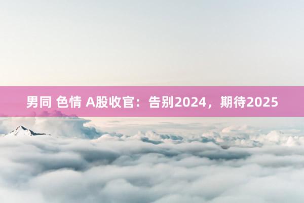 男同 色情 A股收官：告别2024，期待2025