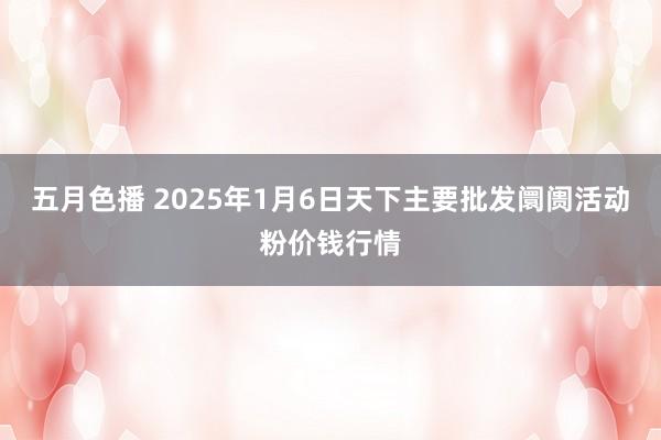 五月色播 2025年1月6日天下主要批发阛阓活动粉价钱行情