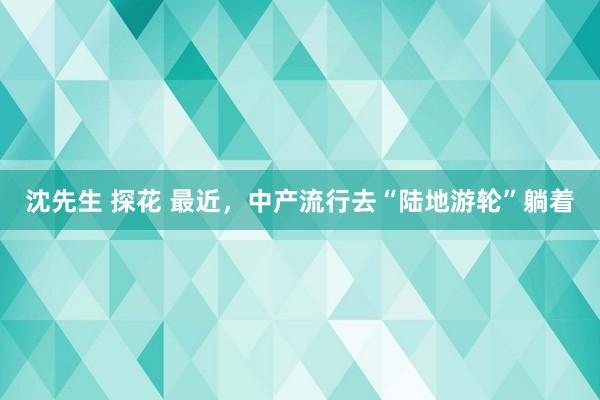 沈先生 探花 最近，中产流行去“陆地游轮”躺着