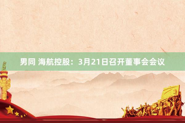 男同 海航控股：3月21日召开董事会会议