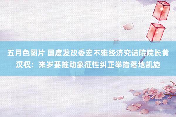 五月色图片 国度发改委宏不雅经济究诘院院长黄汉权：来岁要推动象征性纠正举措落地凯旋