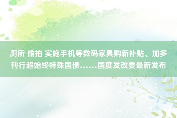 厕所 偷拍 实施手机等数码家具购新补贴、加多刊行超始终特殊国债……国度发改委最新发布