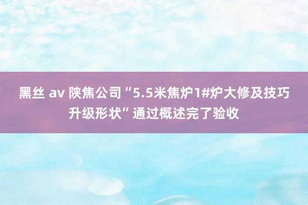 黑丝 av 陕焦公司“5.5米焦炉1#炉大修及技巧升级形状”通过概述完了验收
