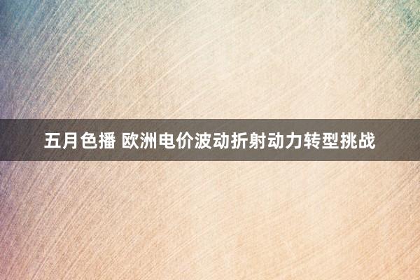 五月色播 欧洲电价波动折射动力转型挑战