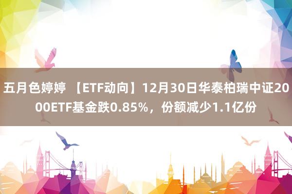 五月色婷婷 【ETF动向】12月30日华泰柏瑞中证2000ETF基金跌0.85%，份额减少1.1亿份
