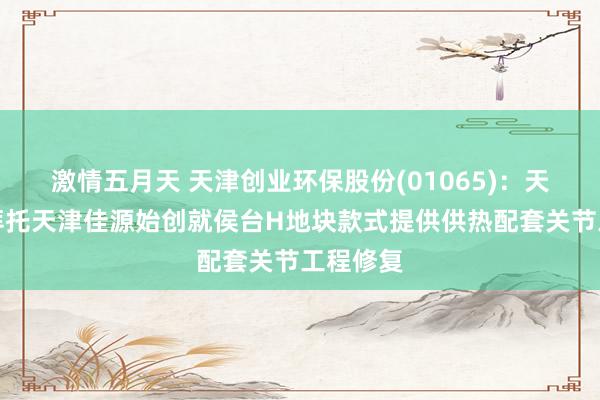 激情五月天 天津创业环保股份(01065)：天津城泽拜托天津佳源始创就侯台H地块款式提供供热配套关节工程修复