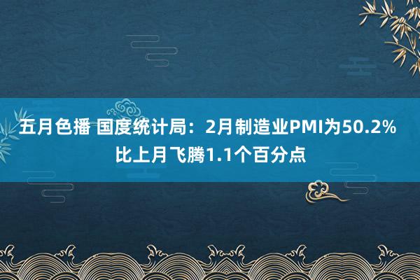 五月色播 国度统计局：2月制造业PMI为50.2% 比上月飞腾1.1个百分点