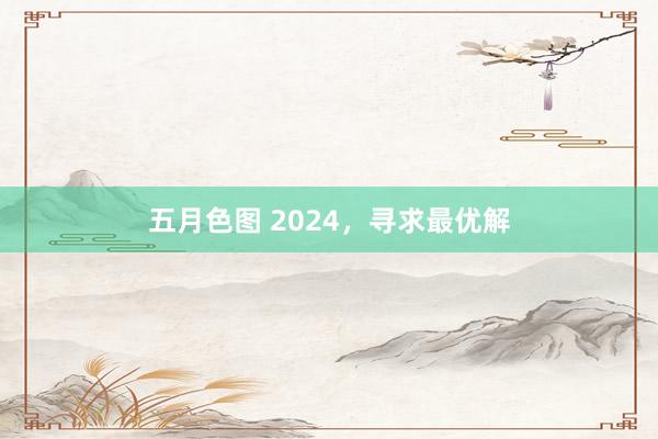 五月色图 2024，寻求最优解