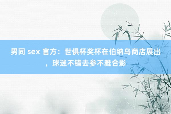 男同 sex 官方：世俱杯奖杯在伯纳乌商店展出，球迷不错去参不雅合影