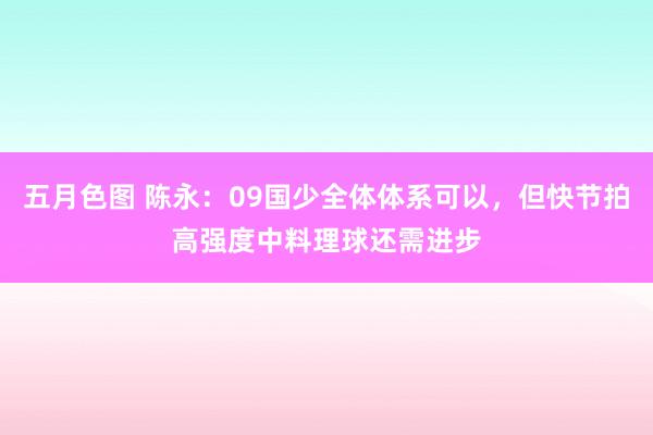 五月色图 陈永：09国少全体体系可以，但快节拍高强度中料理球还需进步