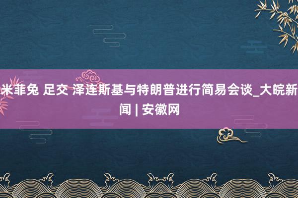 米菲兔 足交 泽连斯基与特朗普进行简易会谈_大皖新闻 | 安徽网